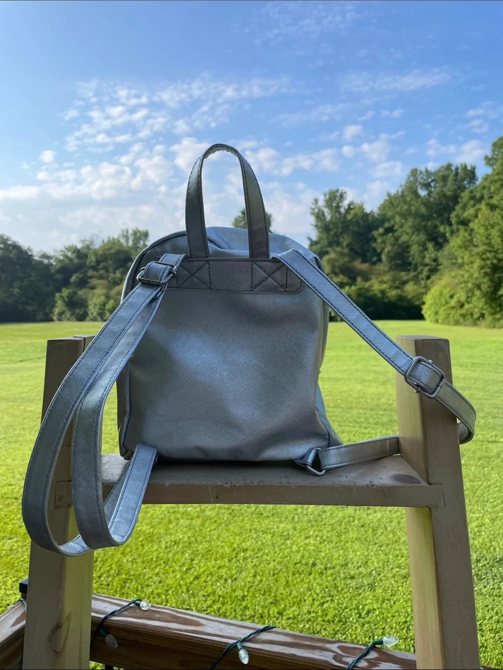 Holographic Unicorn Sequin Kids Backpack - Silver